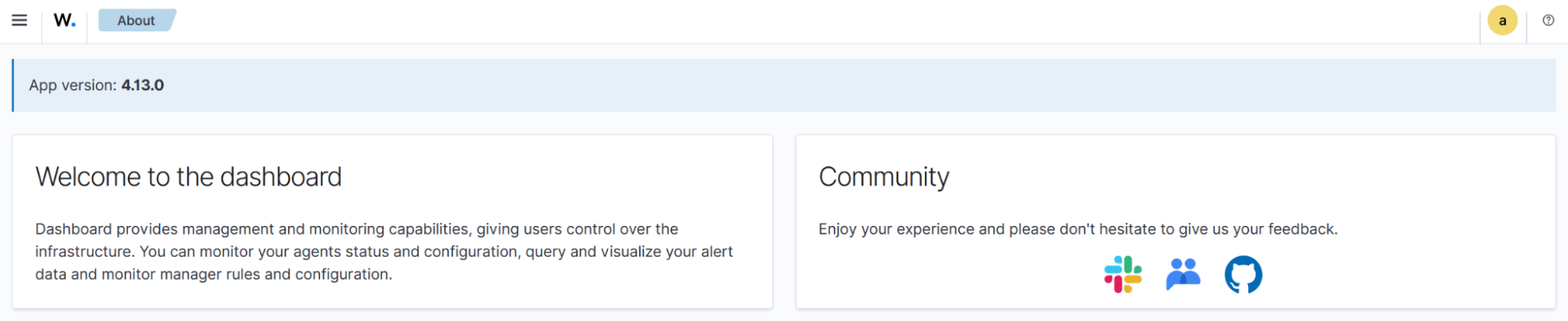 Navigating the Wazuh dashboard: About