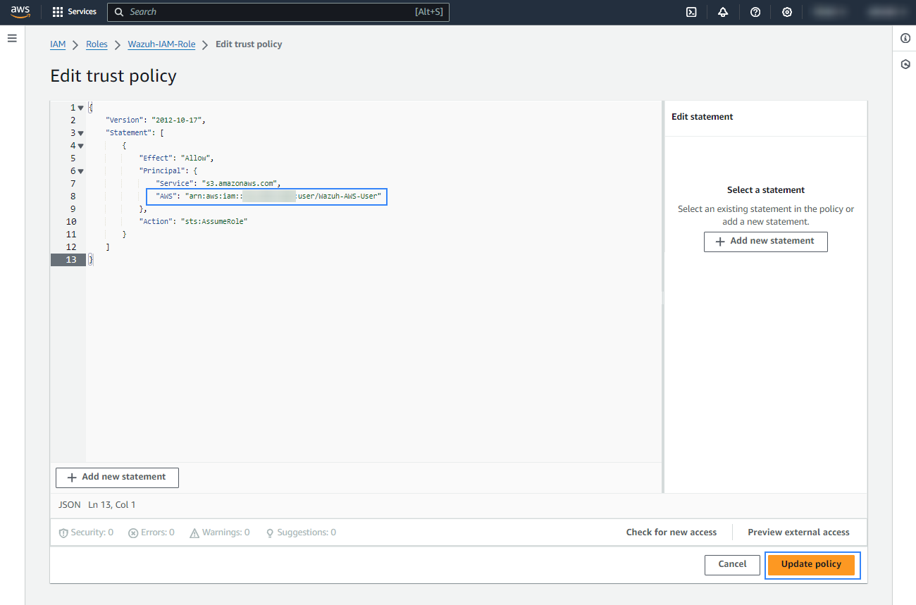 Add user to Principal