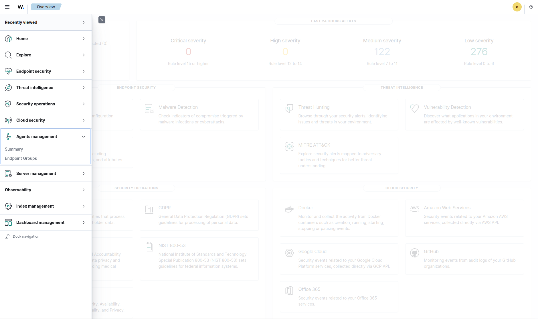 Navigating the Wazuh dashboard: Agents management