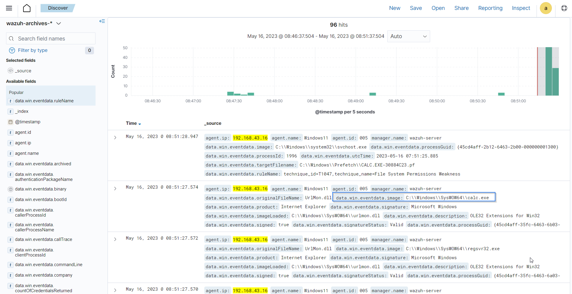 Calculator spawning event
