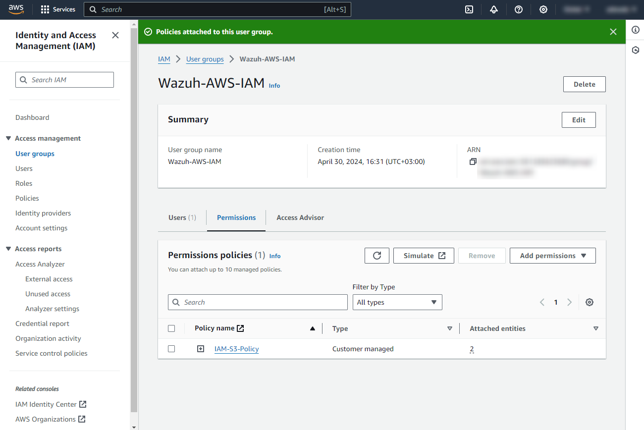 Confirm policy creation