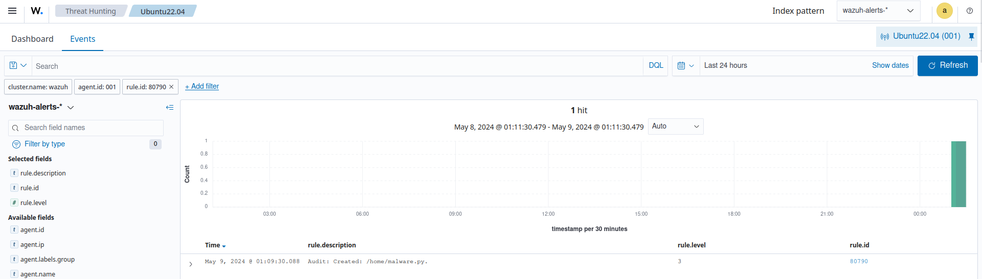 Create a new file alert