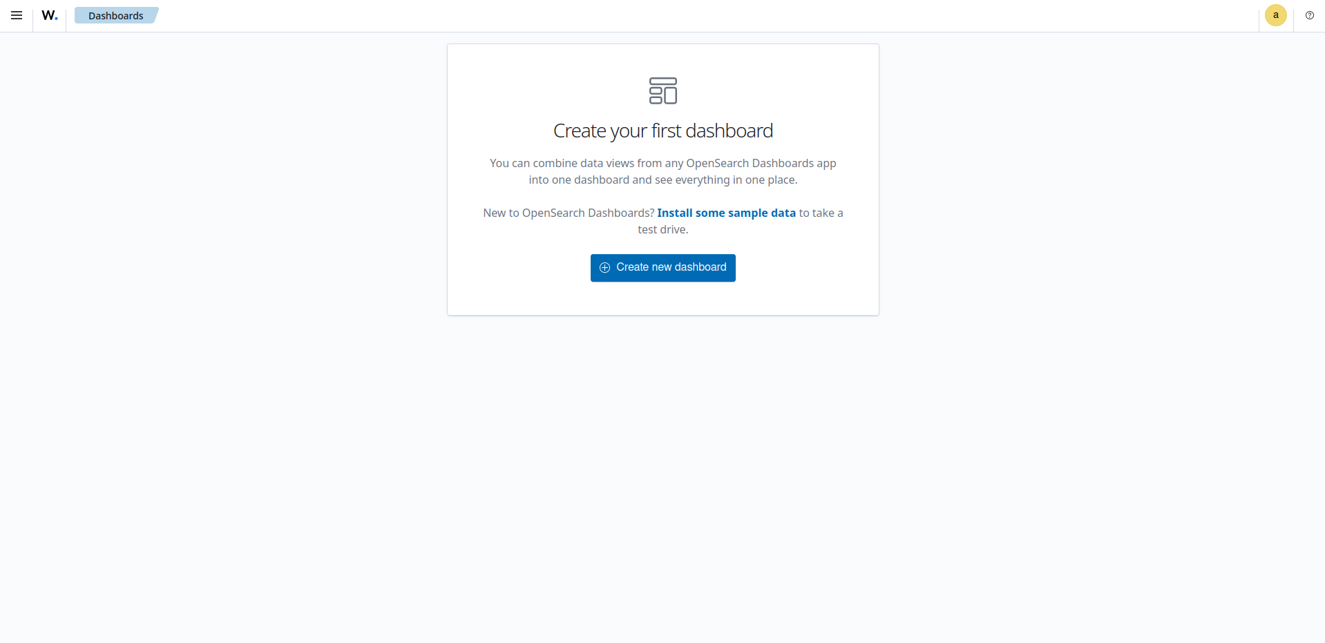 Create new dashboard