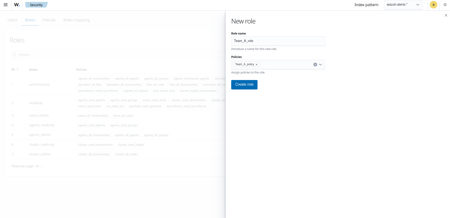 Creating a custom role