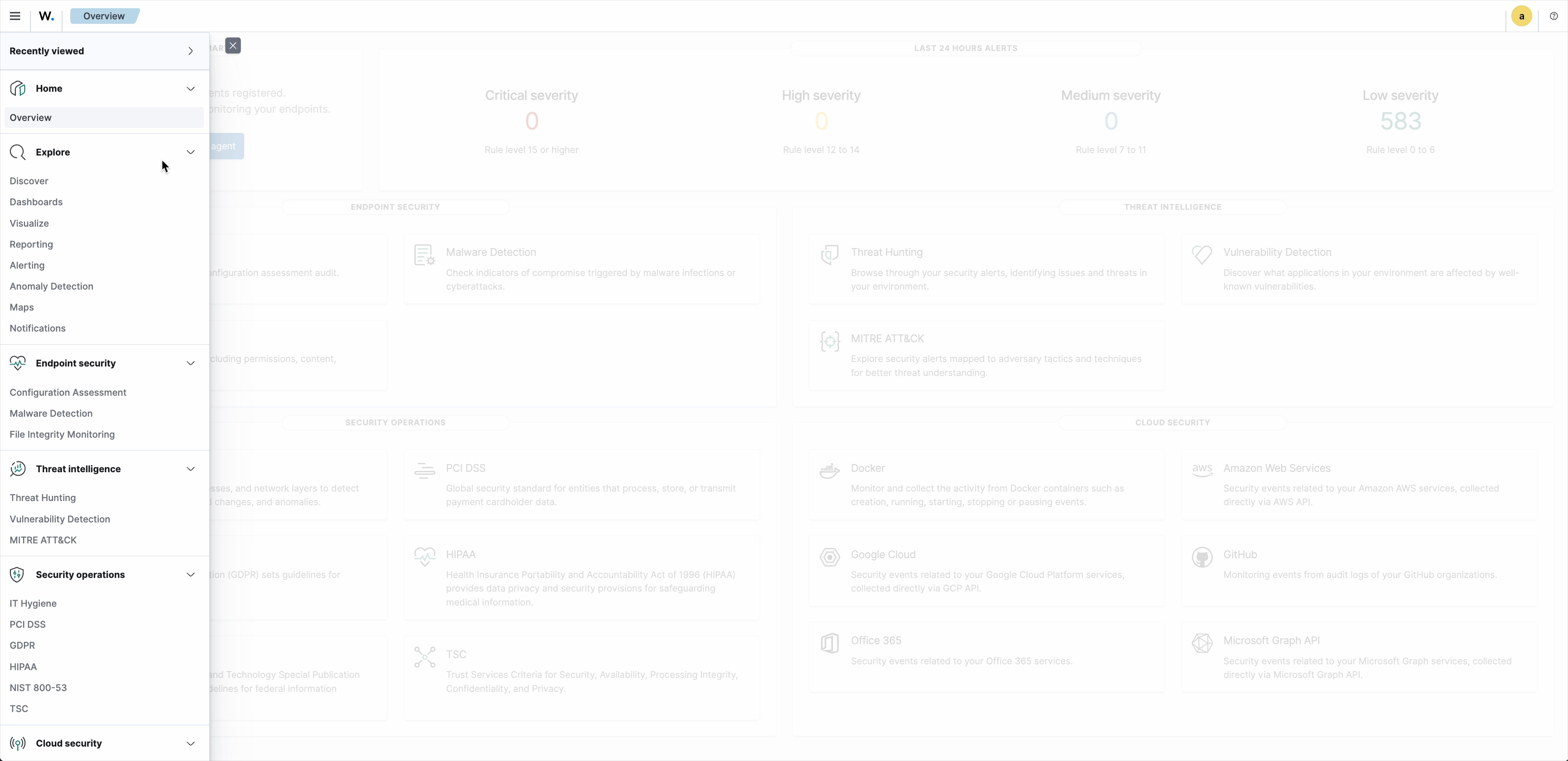 Navigating the Wazuh dashboard: Dashboards