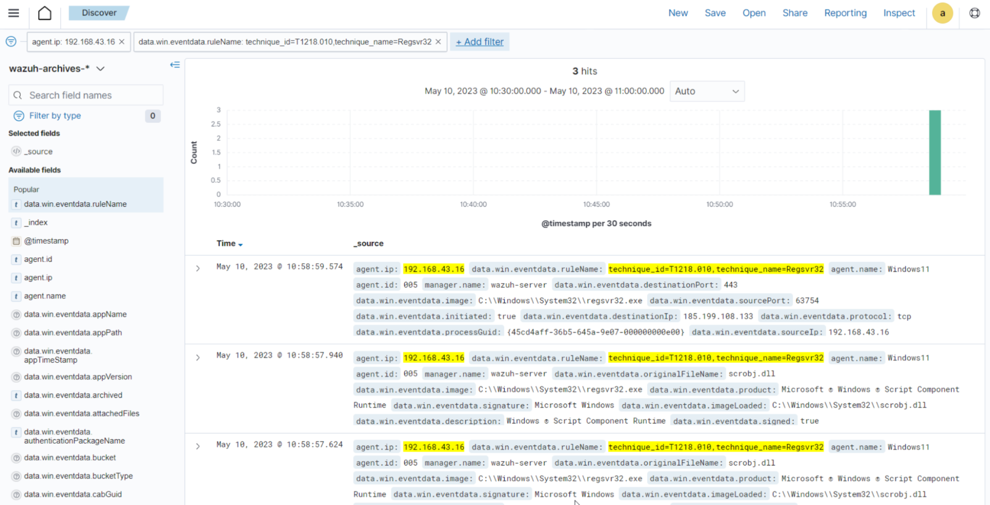 Filter T1218.010 technique