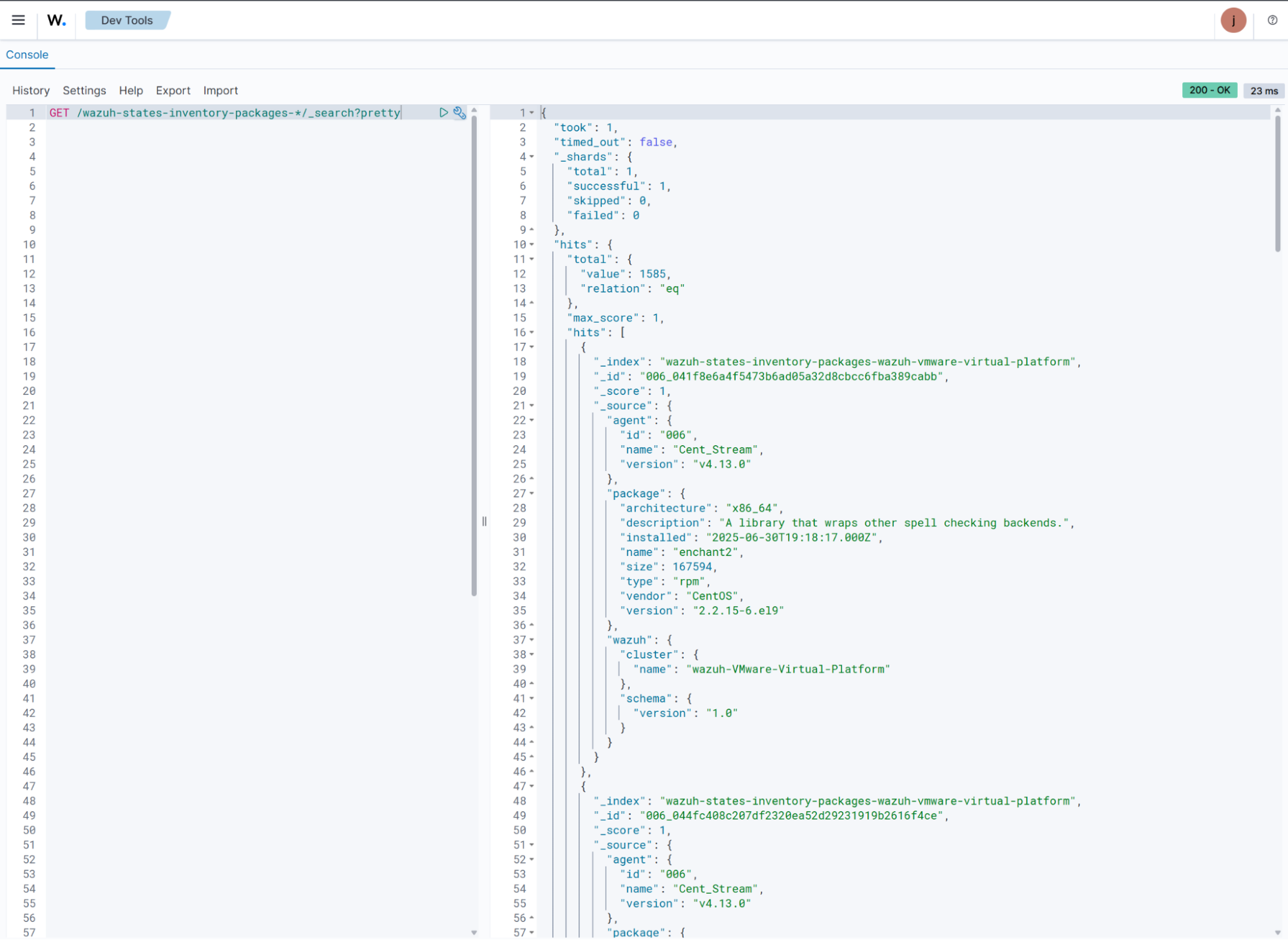 Get inventory packages