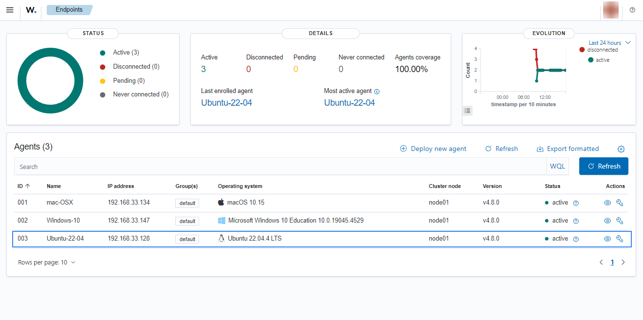 Check newly enrolled Wazuh agent - Linux