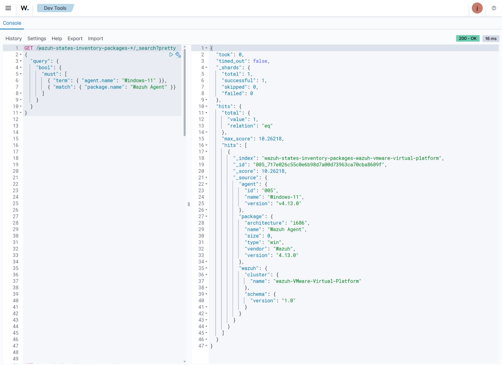 Look up inventory packages