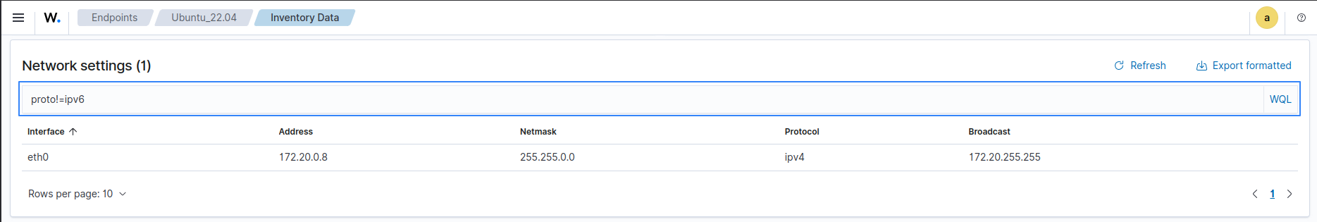 Protocol not equal to ipv6
