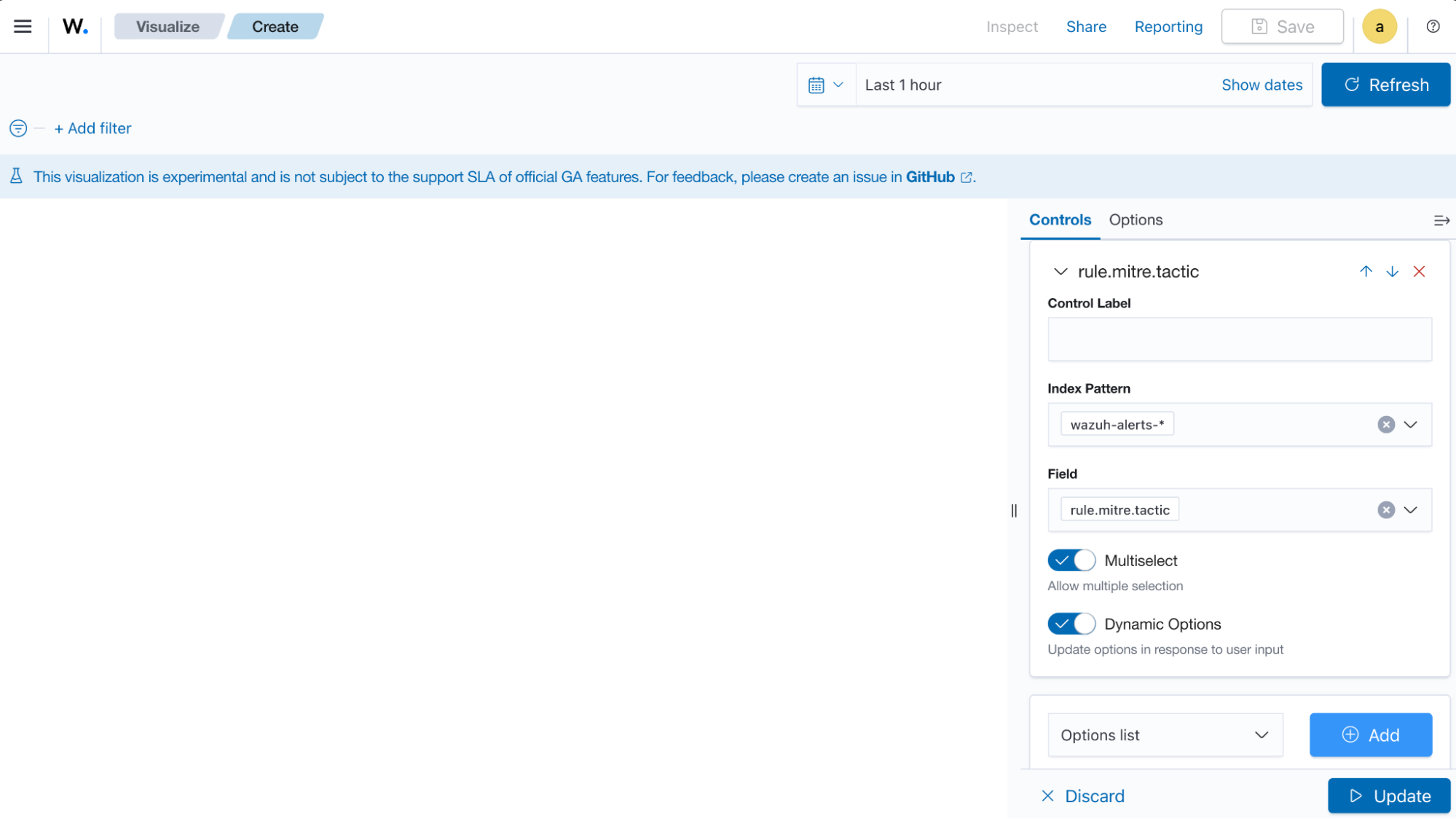 Select field ``rule.mitre.tactic``