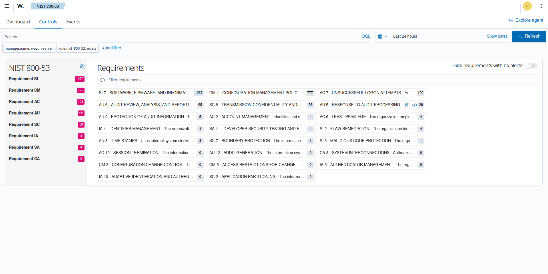 Select the Controls tab
