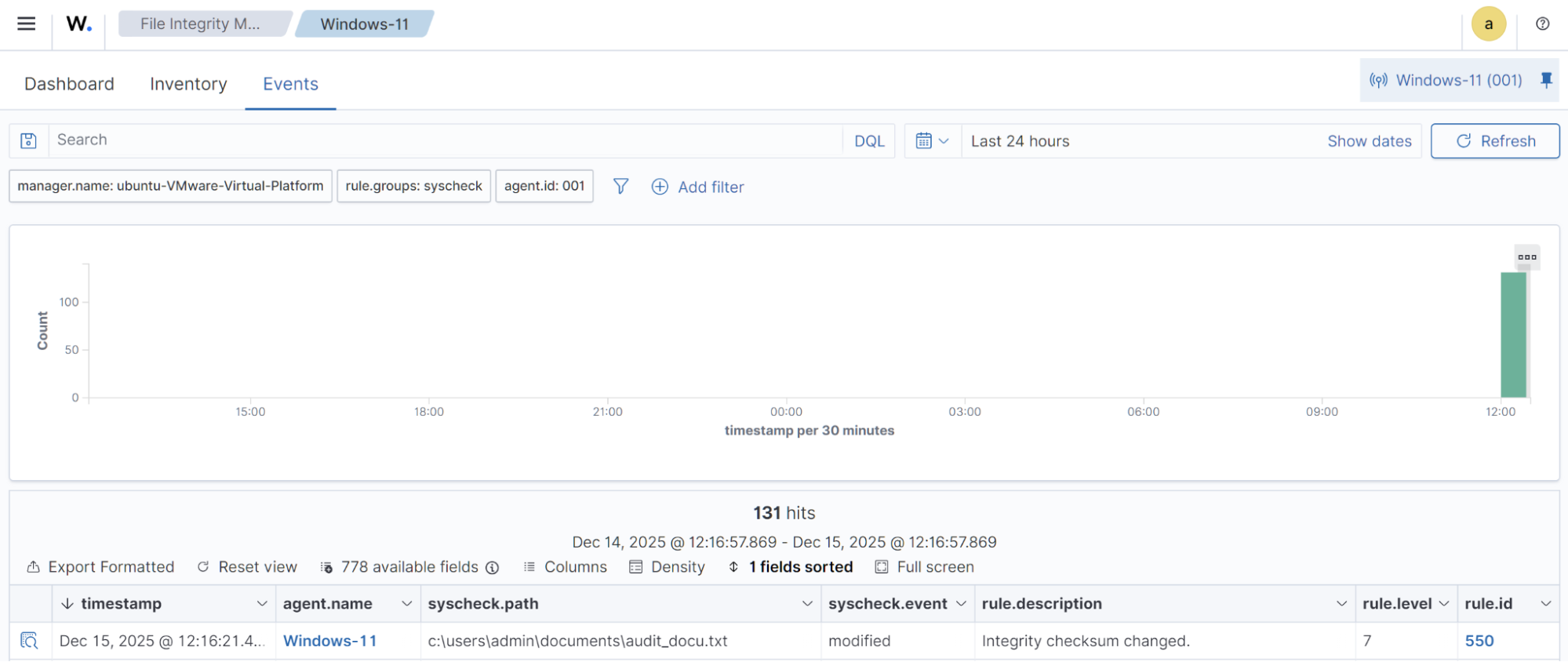 Test the configuration