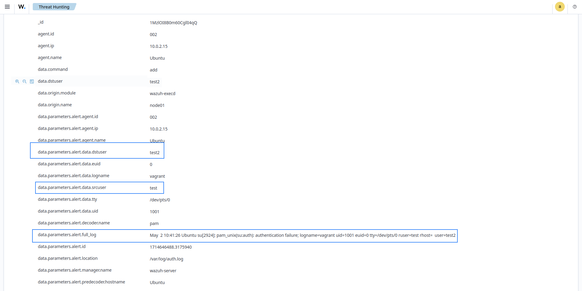 Users 1 and 2 alerts