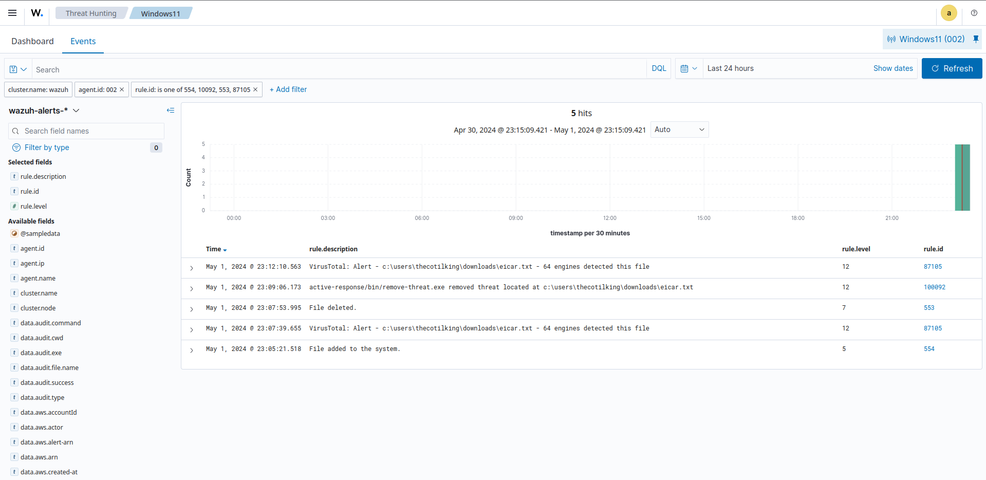 Remove malware from Windows alert