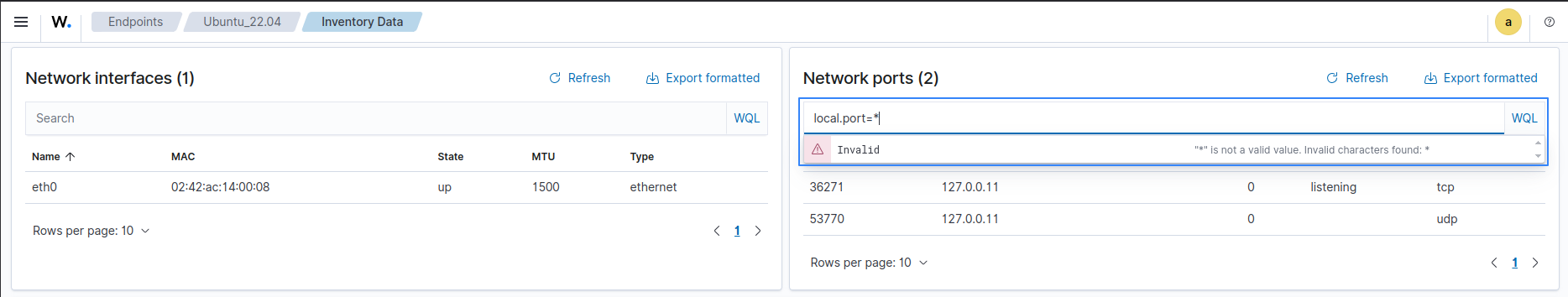 Wildcards not supported